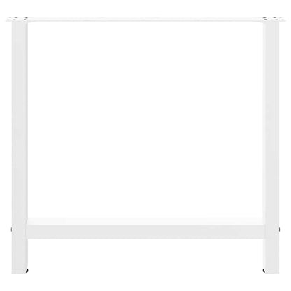Dining Table Legs White 2 pcs 70x(72-73) cm Steel