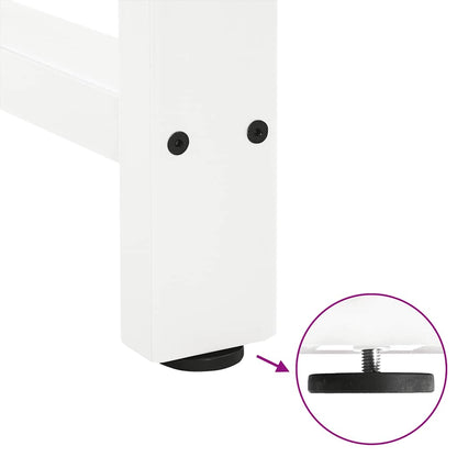 Dining Table Legs White 2 pcs 70x(72-73) cm Steel