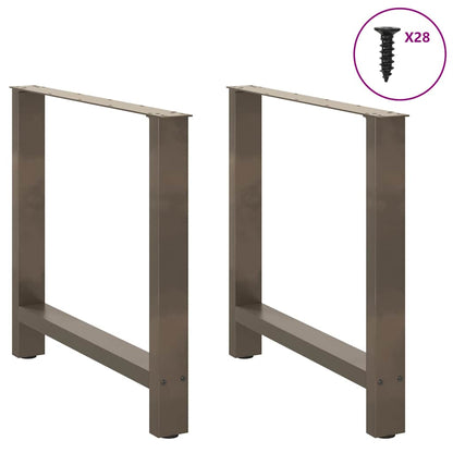 Dining Table Legs Natural Steel 2 pcs 70x(72-73) cm Steel