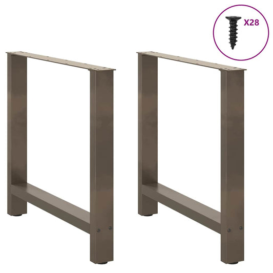Dining Table Legs Natural Steel 2 pcs 70x(72-73) cm Steel
