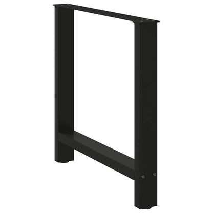 Dining Table Legs Black 2 pcs 80x(72-73) cm Steel