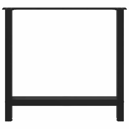 Dining Table Legs Black 2 pcs 80x(72-73) cm Steel
