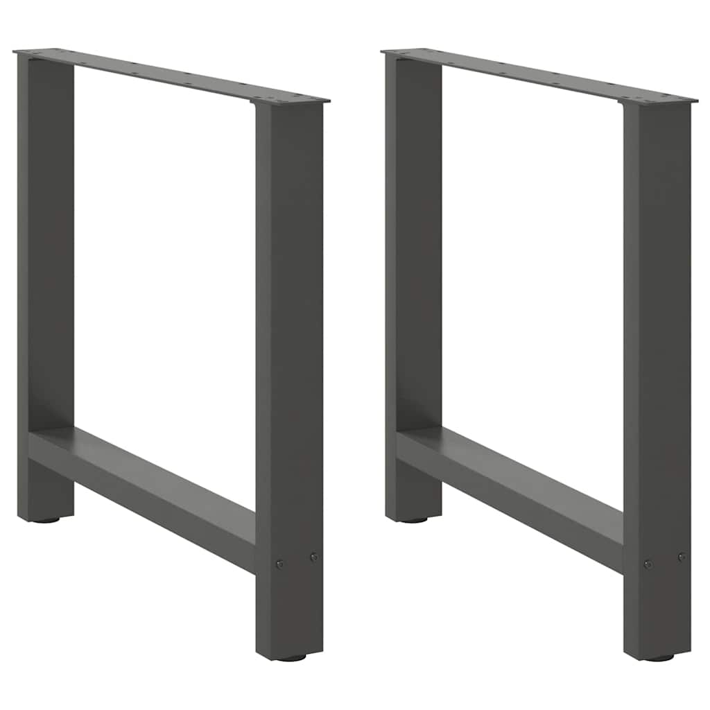 Dining Table Legs Anthracite 2 pcs 80x(72-73) cm Steel