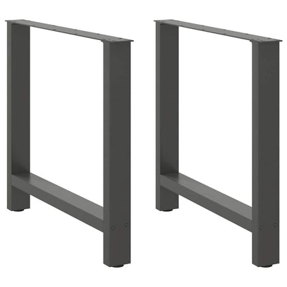 Dining Table Legs Anthracite 2 pcs 80x(72-73) cm Steel