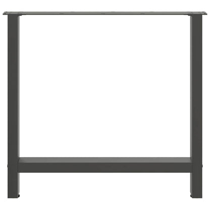 Dining Table Legs Anthracite 2 pcs 80x(72-73) cm Steel