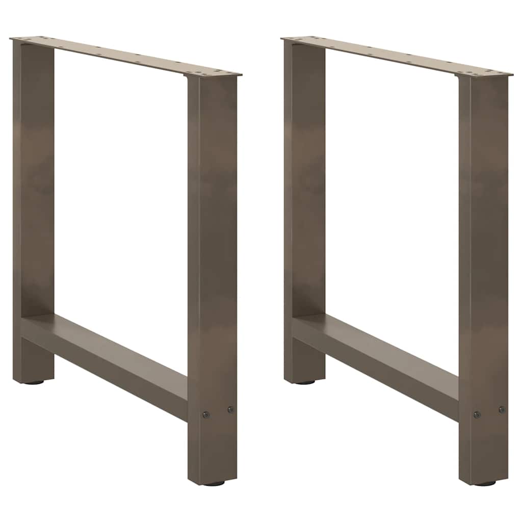 Dining Table Legs Natural Steel 2 pcs 80x(72-73) cm Steel