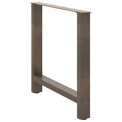 Dining Table Legs Natural Steel 2 pcs 80x(72-73) cm Steel