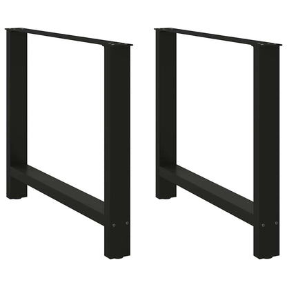 Dining Table Legs Black 2 pcs 90x(72-73) cm Steel