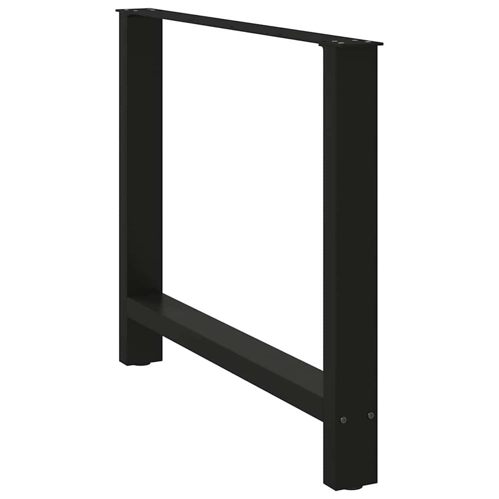 Dining Table Legs Black 2 pcs 90x(72-73) cm Steel