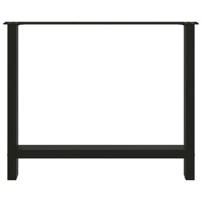 Dining Table Legs Black 2 pcs 90x(72-73) cm Steel