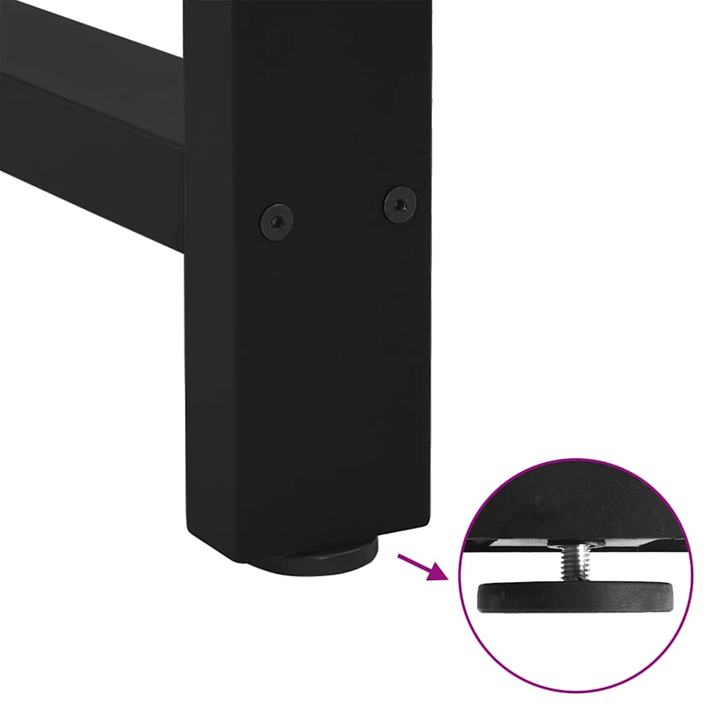 Dining Table Legs Black 2 pcs 90x(72-73) cm Steel