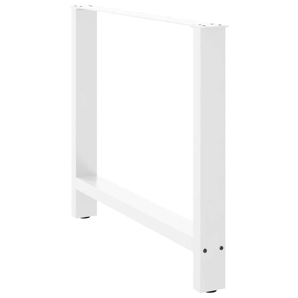 Dining Table Legs White 2 pcs 90x(72-73) cm Steel