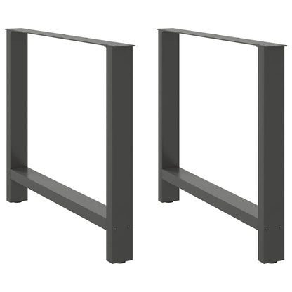 Dining Table Legs Anthracite 2 pcs 90x(72-73) cm Steel