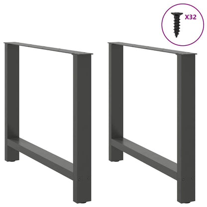 Dining Table Legs Anthracite 2 pcs 90x(72-73) cm Steel