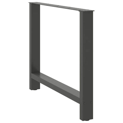 Dining Table Legs Anthracite 2 pcs 90x(72-73) cm Steel