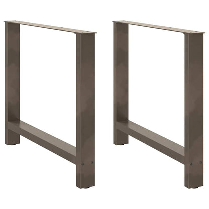 Dining Table Legs Natural Steel 2 pcs 90x(72-73) cm Steel