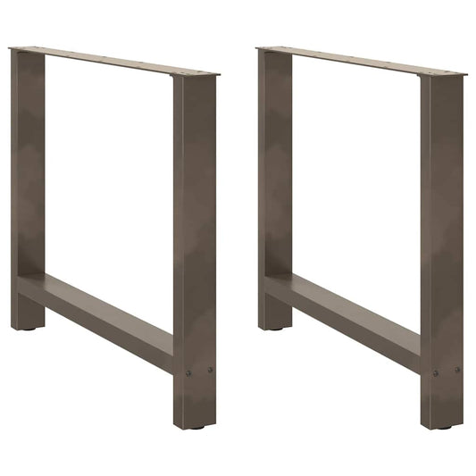 Dining Table Legs Natural Steel 2 pcs 90x(72-73) cm Steel