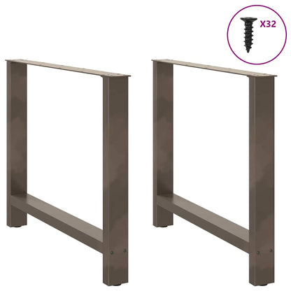 Dining Table Legs Natural Steel 2 pcs 90x(72-73) cm Steel