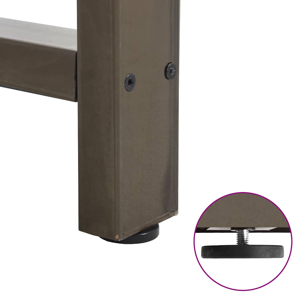 Dining Table Legs Natural Steel 2 pcs 90x(72-73) cm Steel