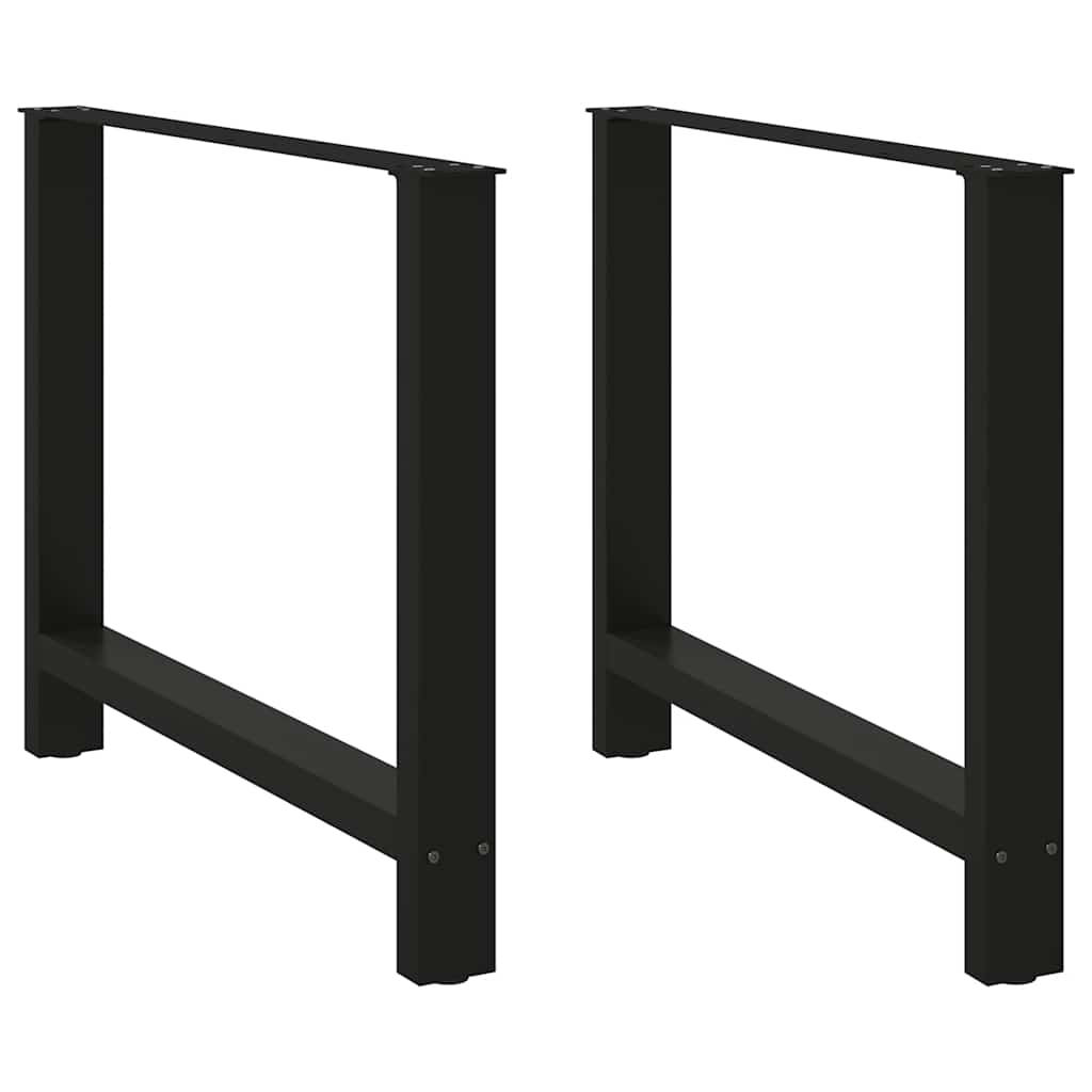 Dining Table Legs Black 2 pcs 100x(72-73) cm Steel