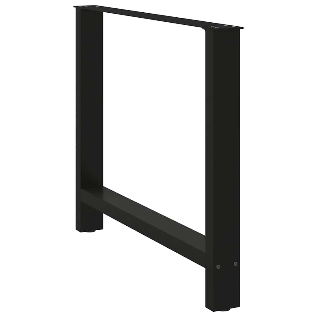 Dining Table Legs Black 2 pcs 100x(72-73) cm Steel