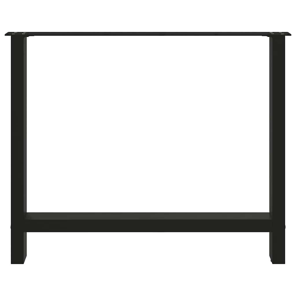 Dining Table Legs Black 2 pcs 100x(72-73) cm Steel