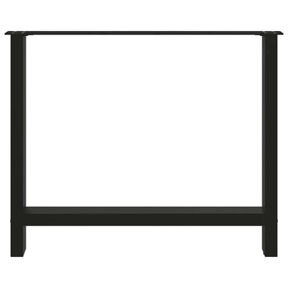 Dining Table Legs Black 2 pcs 100x(72-73) cm Steel