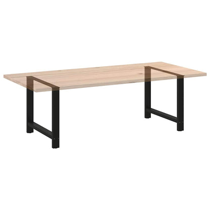 Dining Table Legs Black 2 pcs 100x(72-73) cm Steel