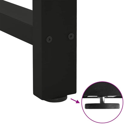 Dining Table Legs Black 2 pcs 100x(72-73) cm Steel