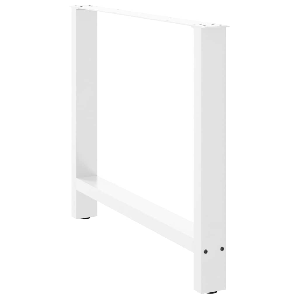 Dining Table Legs White 2 pcs 100x(72-73) cm Steel