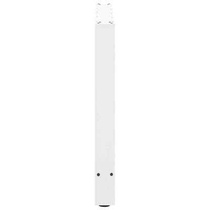Dining Table Legs White 2 pcs 100x(72-73) cm Steel