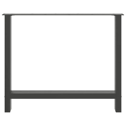 Dining Table Legs Anthracite 2 pcs 100x(72-73) cm Steel