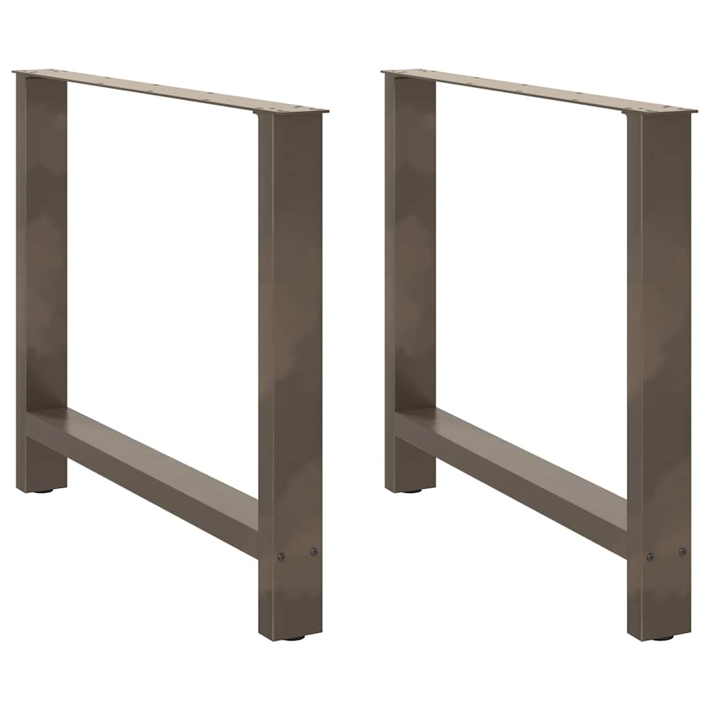 Dining Table Legs Natural Steel 2 pcs 100x(72-73) cm Steel