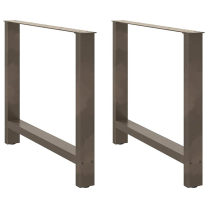 Dining Table Legs Natural Steel 2 pcs 100x(72-73) cm Steel