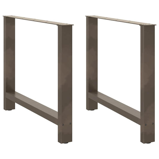 Dining Table Legs Natural Steel 2 pcs 100x(72-73) cm Steel