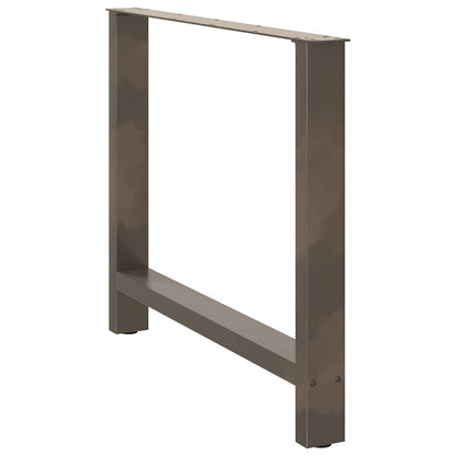 Dining Table Legs Natural Steel 2 pcs 100x(72-73) cm Steel
