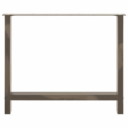 Dining Table Legs Natural Steel 2 pcs 100x(72-73) cm Steel
