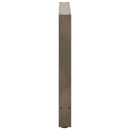 Dining Table Legs Natural Steel 2 pcs 100x(72-73) cm Steel