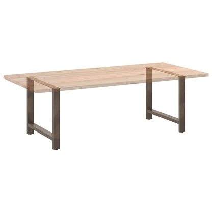 Dining Table Legs Natural Steel 2 pcs 100x(72-73) cm Steel