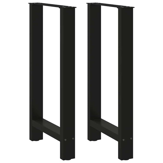 Bar Table Legs Black 2 pcs 40x(90-91) cm Steel