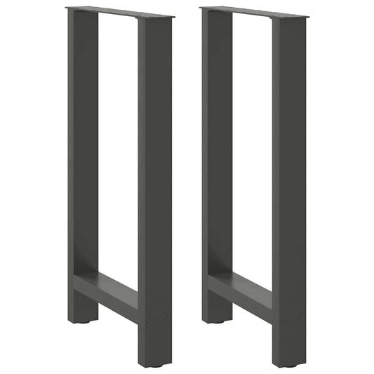 Bar Table Legs Anthracite 2 pcs 40x(90-91) cm Steel