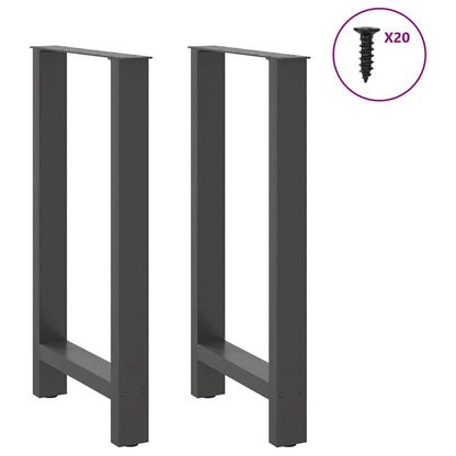 Bar Table Legs Anthracite 2 pcs 40x(90-91) cm Steel