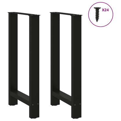 Bar Table Legs Black 2 pcs 50x(90-91) cm Steel
