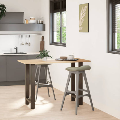 Bar Table Legs Natural Steel 2 pcs 50x(90-91) cm Steel