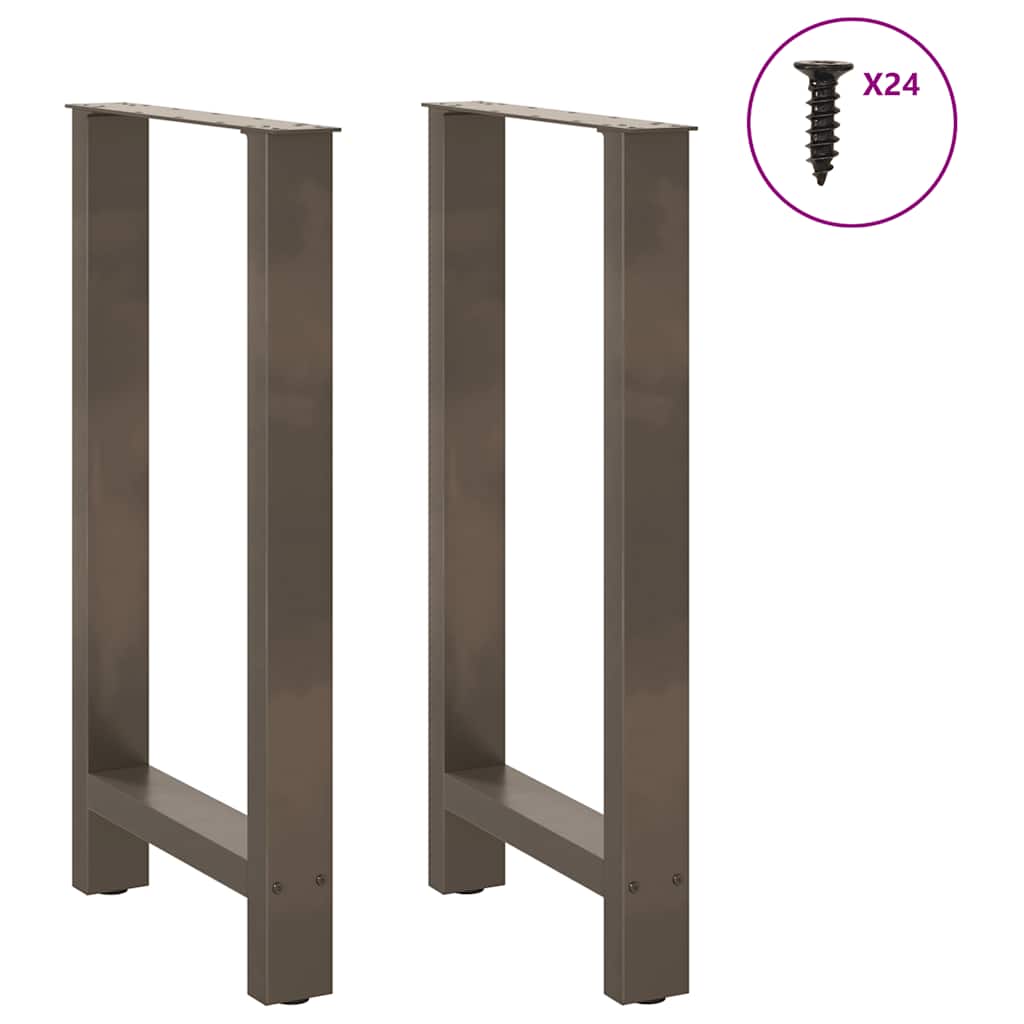 Bar Table Legs Natural Steel 2 pcs 50x(90-91) cm Steel