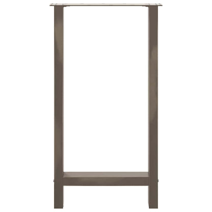 Bar Table Legs Natural Steel 2 pcs 50x(90-91) cm Steel