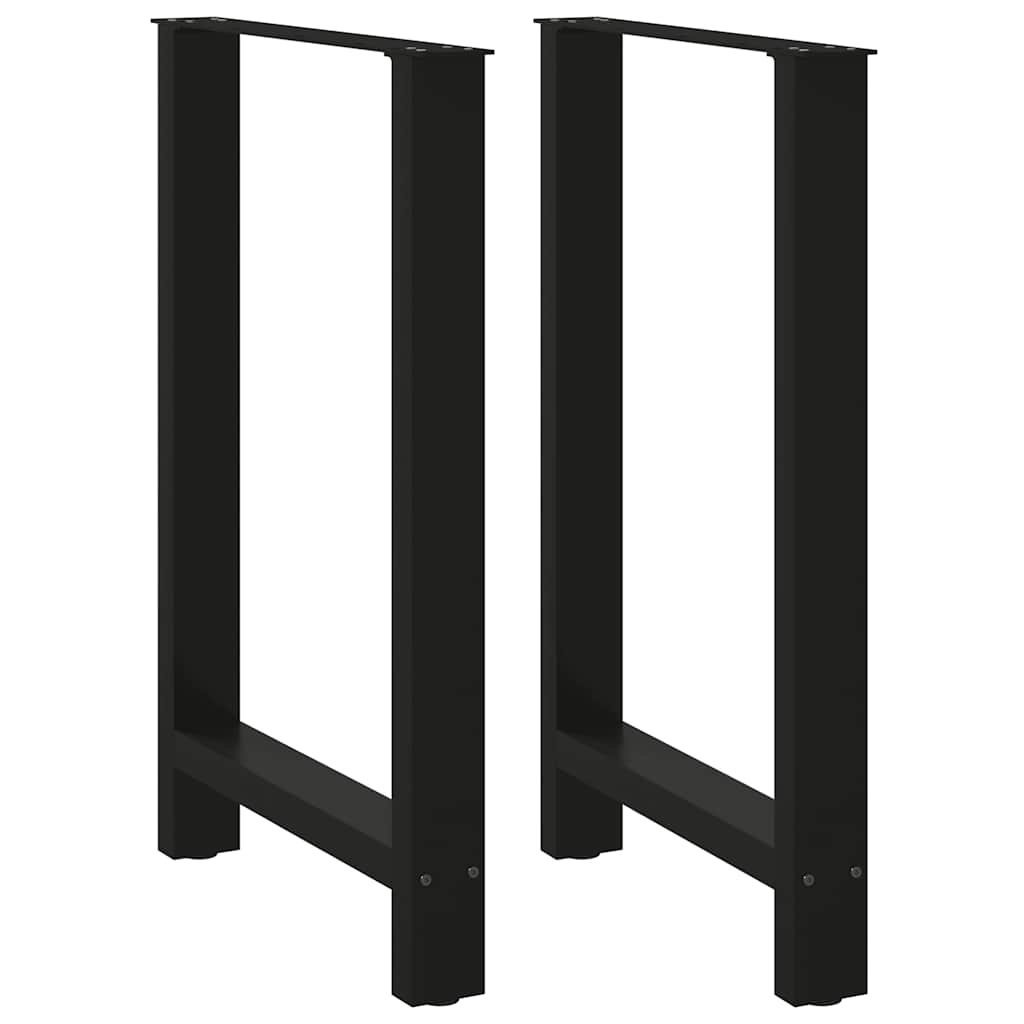 Bar Table Legs Black 2 pcs 60x(90-91) cm Steel