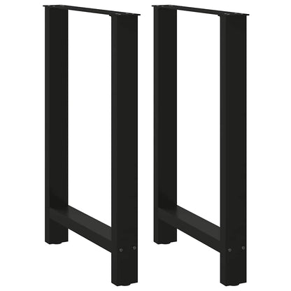 Bar Table Legs Black 2 pcs 60x(90-91) cm Steel