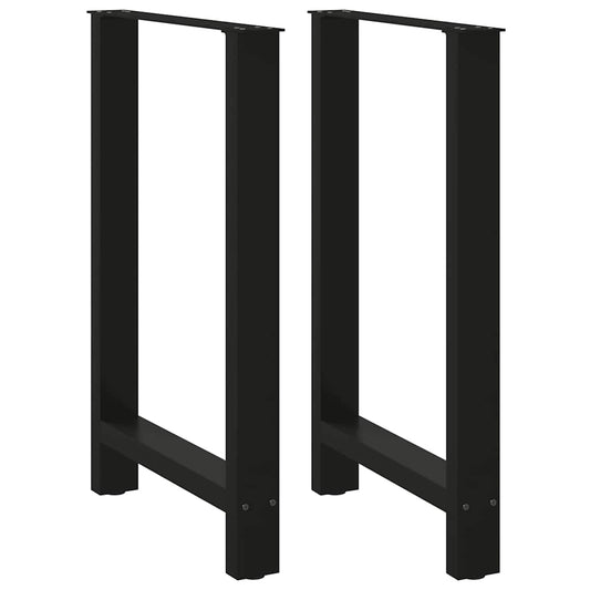 Bar Table Legs Black 2 pcs 60x(90-91) cm Steel