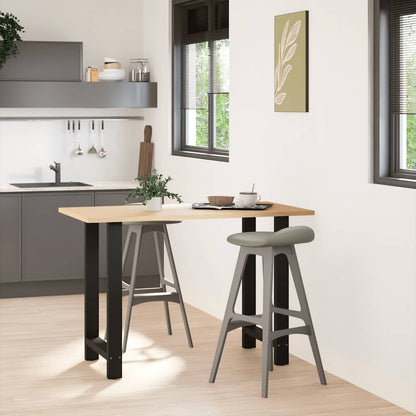 Bar Table Legs Black 2 pcs 60x(90-91) cm Steel